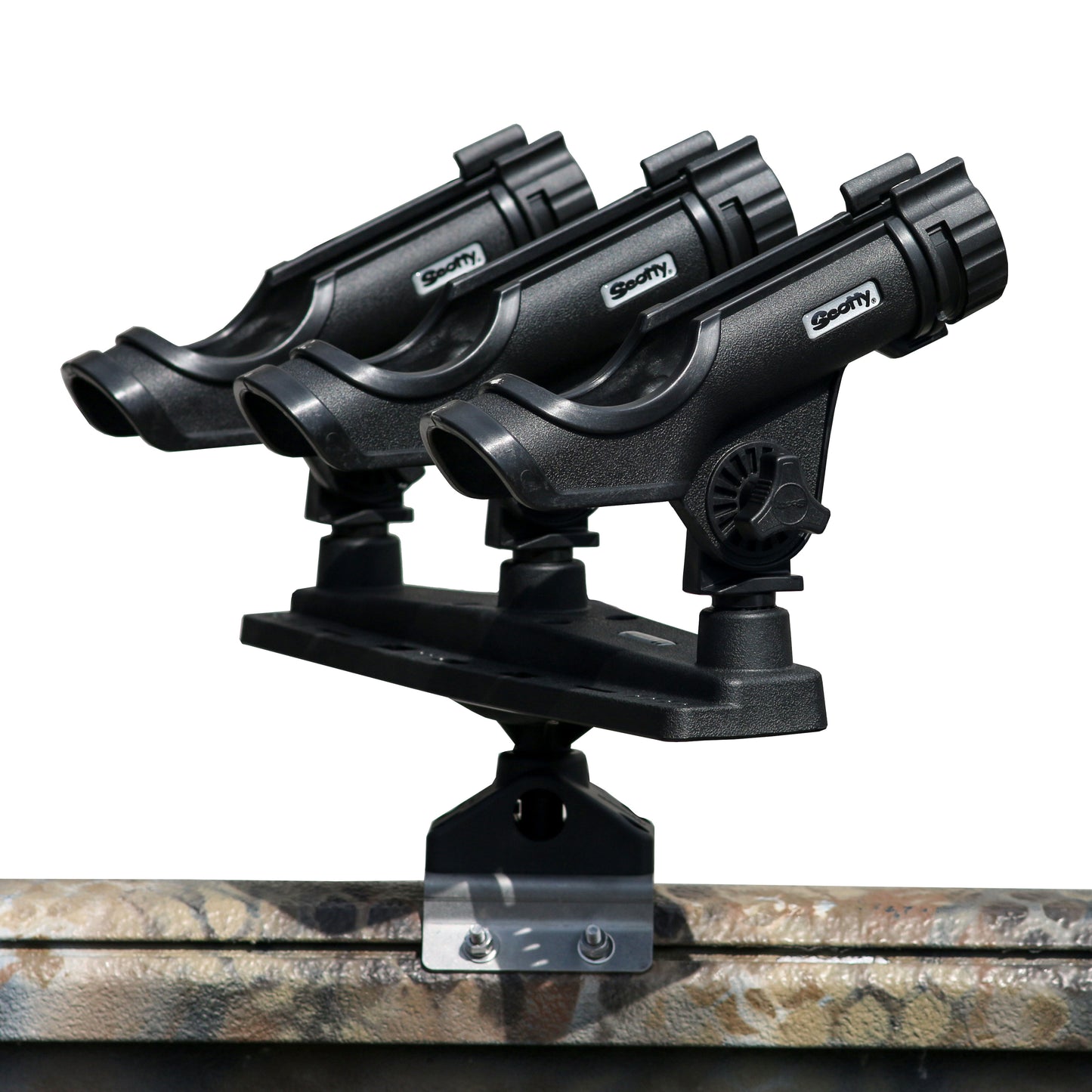 Tripple Rod Holder With Carriage Bolt Bracket