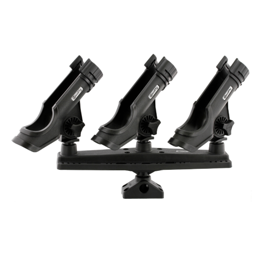 Tripple Rod Holder With Carriage Bolt Bracket