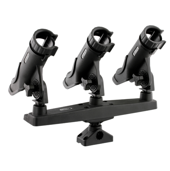 Tripple Rod Holder With Carriage Bolt Bracket
