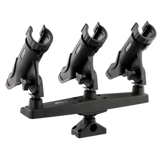 Tripple Rod Holder With Carriage Bolt Bracket