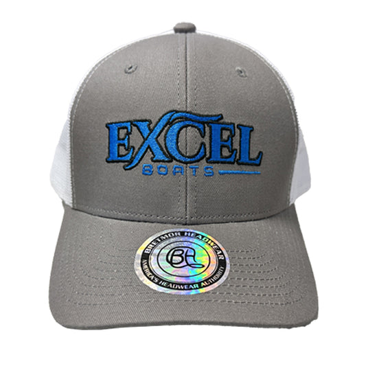 Excel Snap-Back Cap - Gray w/ Blue Logo